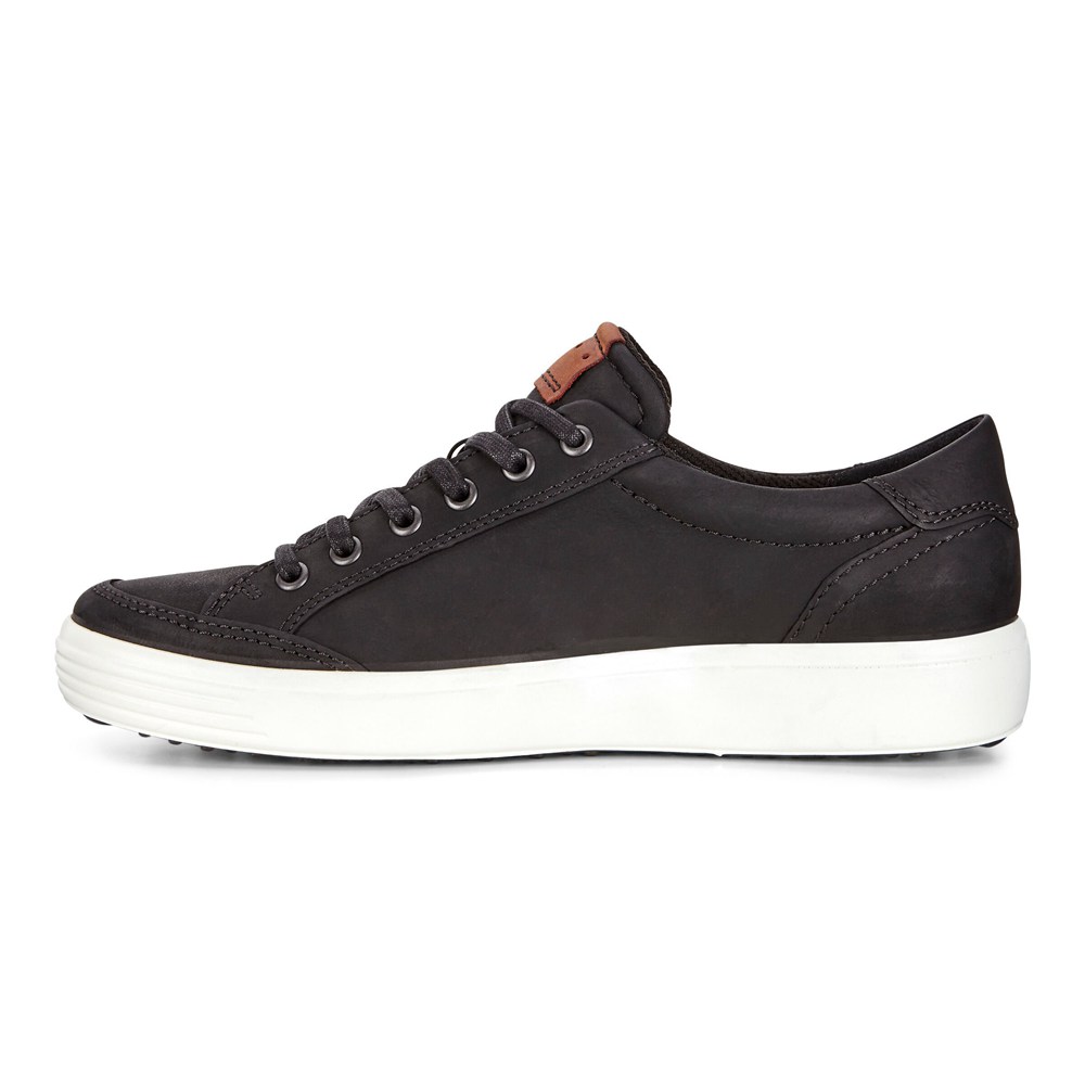 ECCO Mens Sneakers Black - Soft 7 Long Lace - TDW-432057